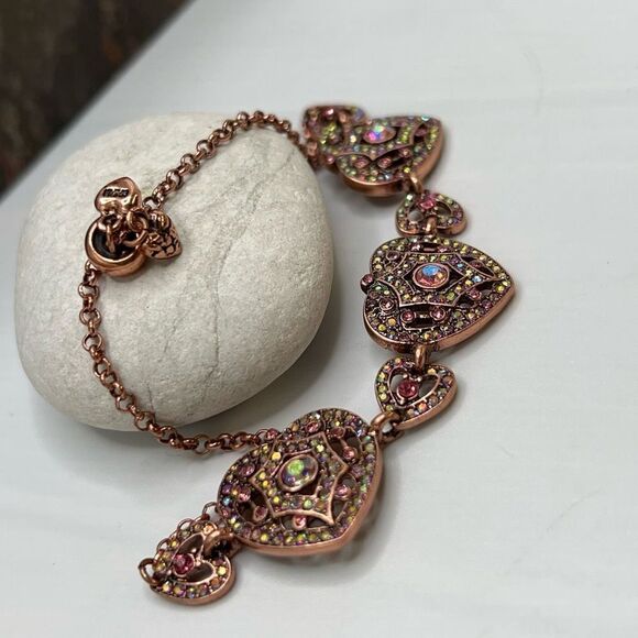 Kirks Folly Remember You By Heart Bracelet Coppertone - Picture 12 of 12